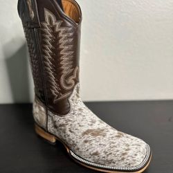 Men’s authentic hair on hyde cowboy western boots Men’s size 10.5