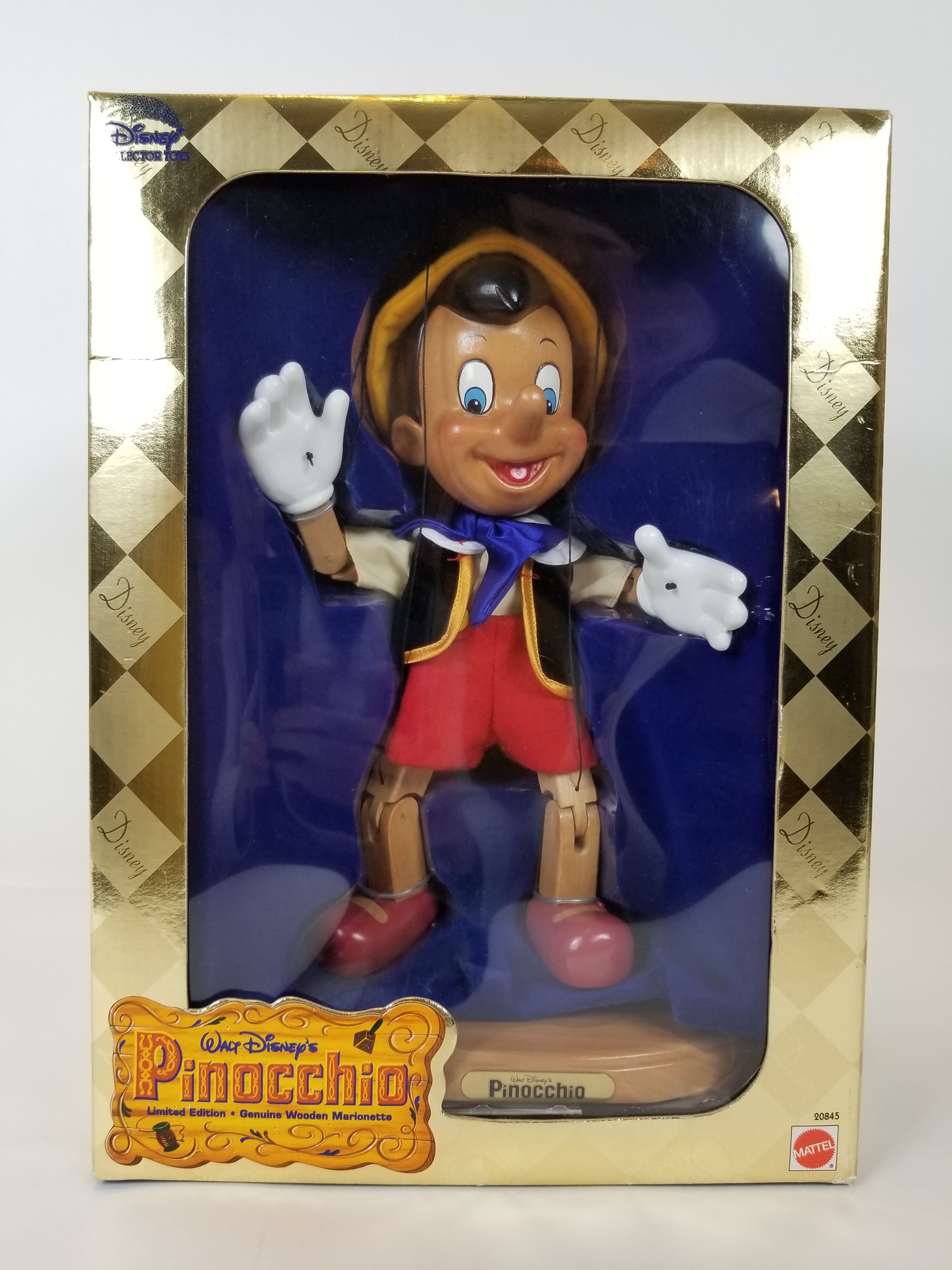 Walt Disney's Pinocchio Real Wooden Marionette by Mattel, Limited Edition #20845