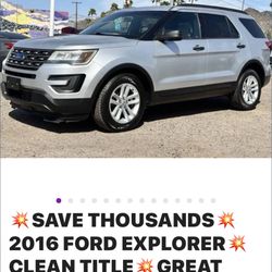 2016 FORD EXPLORER CLEAN TITLE: