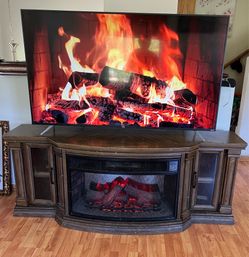 Large Traditional Electric Fireplace TV Stand/Entertainment Center