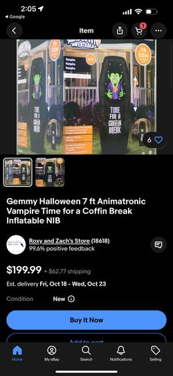 Gemmy Halloween 7 ft Vampire Inflatable