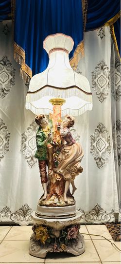 Italian porcelain very big Floor Lamp