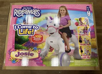Kid Trax Rideamals Josie Play & Ride Unicorn Model KT1489I