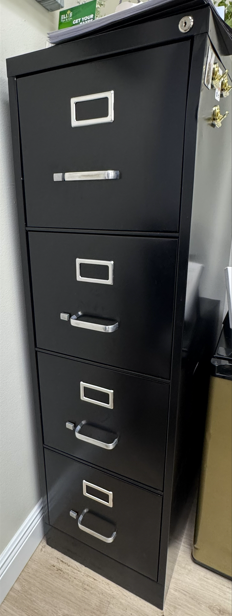 Black File Cabinet