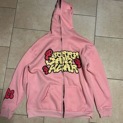 Full Zip Up Pink Hoodie (sorry Can’t Hear)