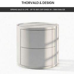 Thorvald & Design Aria Gray colo Nightstand Set