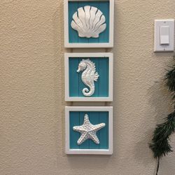 Wall Deco Seashell Seahorse Starfish