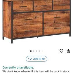 7 Draw Wood Dresser (not Real Wood)
