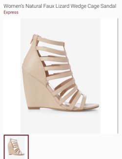 Express nude wedges