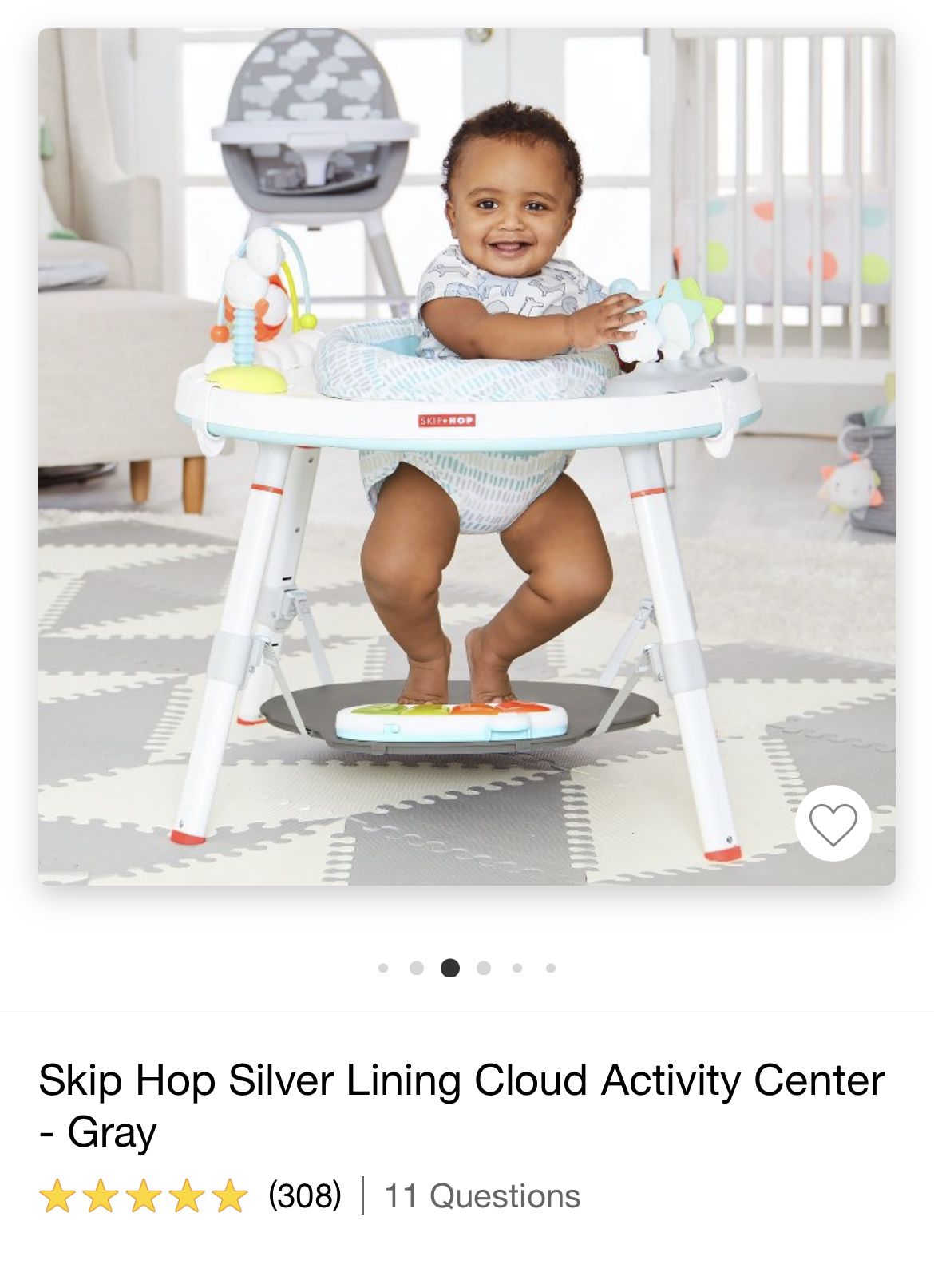 Skip Hop Silver Lining Cloud Activity Table 