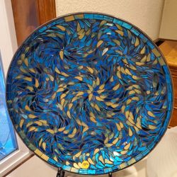 Peacock Mosaic Decrotive Plate 