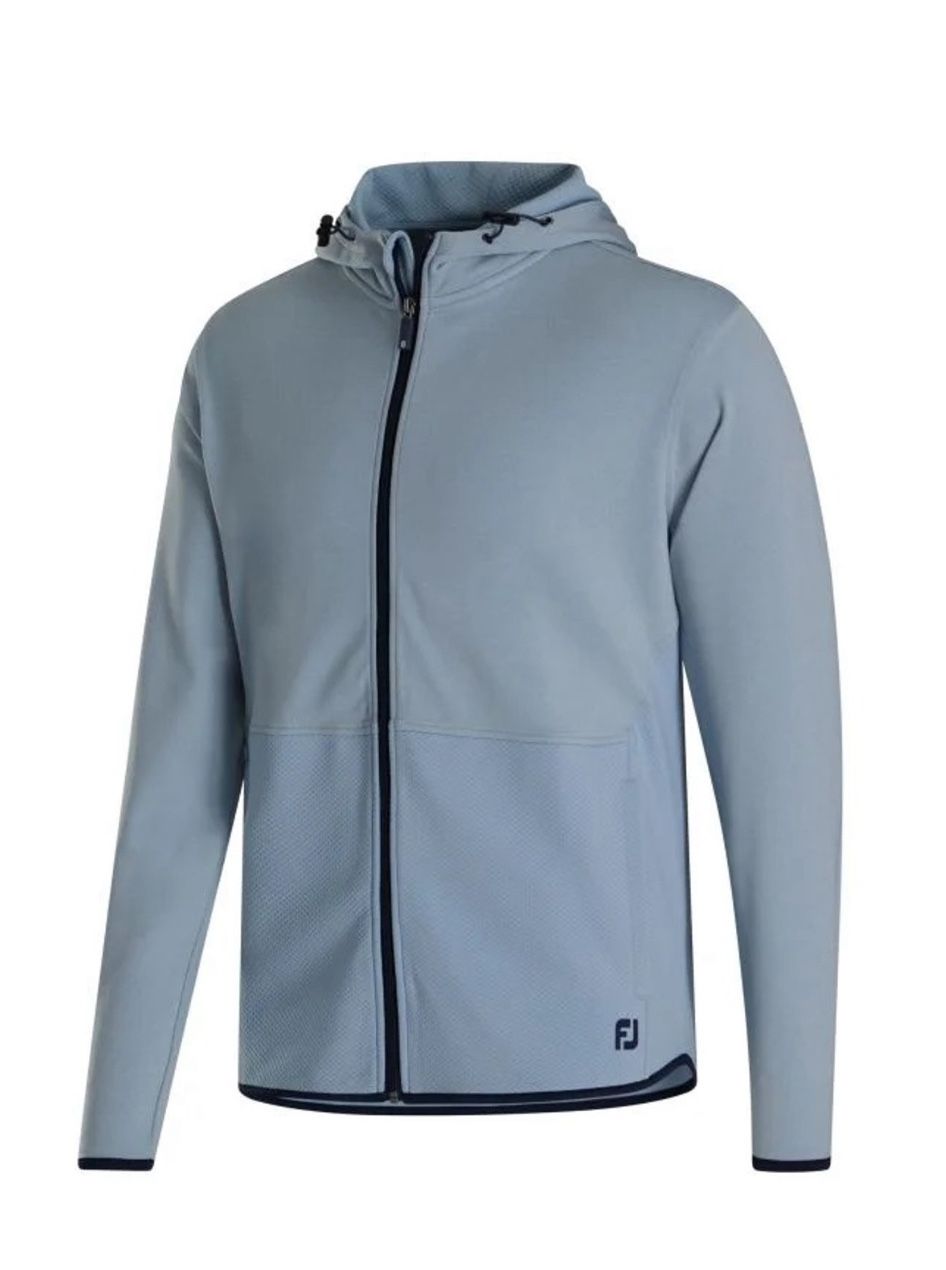 FootJoy Temposeries Full Zip Hoodie Jacket Mens Size Large Light Blue MSRP $144