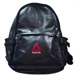 Vintage Reebok faux leather black backpack