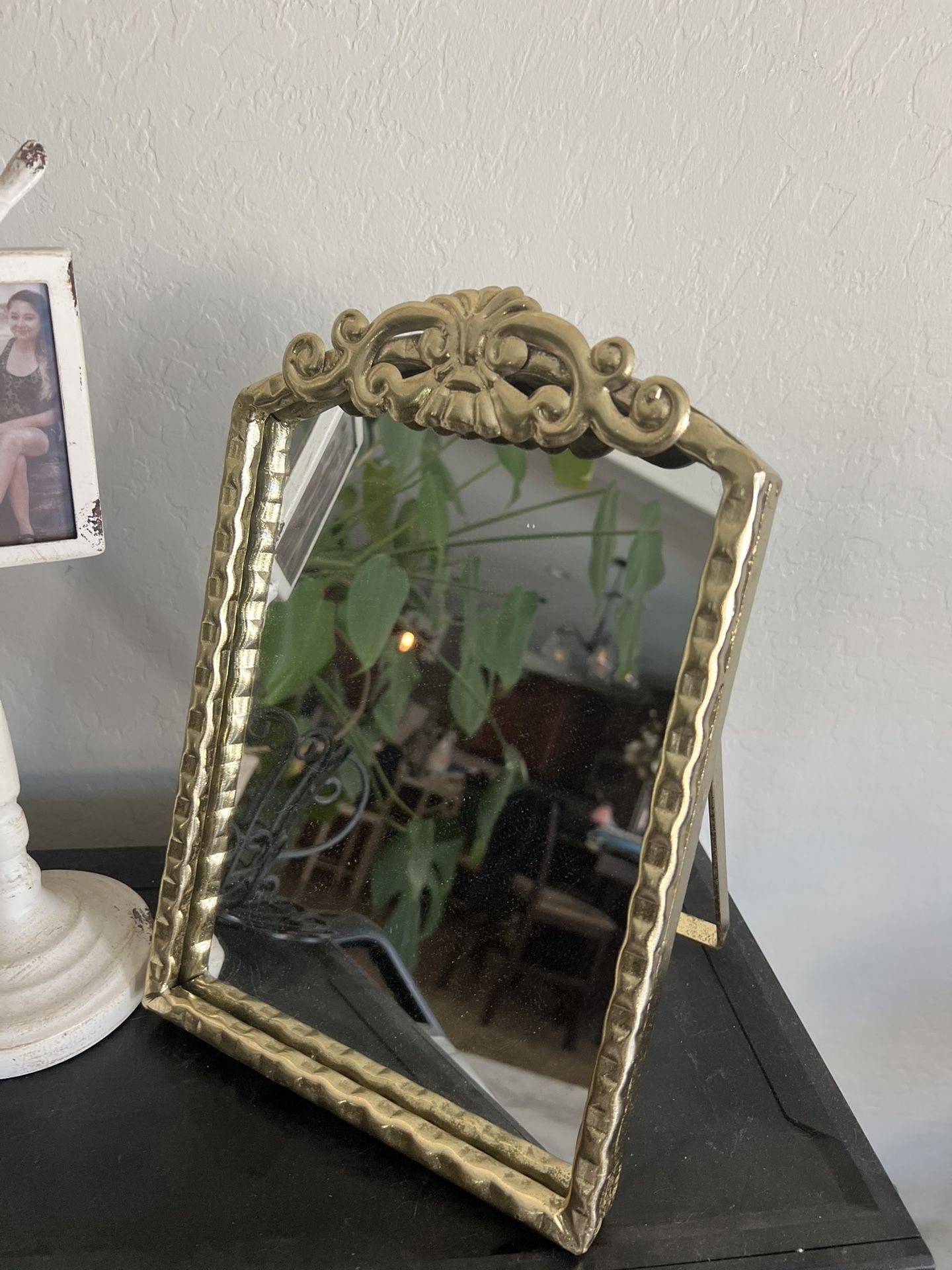 New Self Standing Gold Accent Mirror 