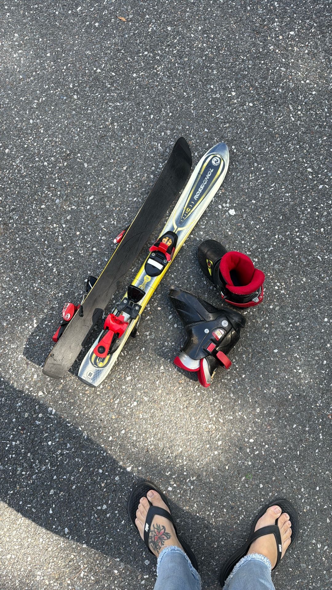 Kids Ski’s With Boots