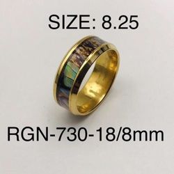 Stainless Steel Ring Band For Men & Women: RGN-730-18/Ring Size-8.25