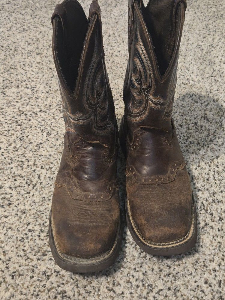 Justin Cowboy Boots Size 8