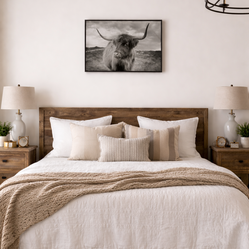 🐄 Rustic Cow Wall Art – 48” x 40” 🖼️