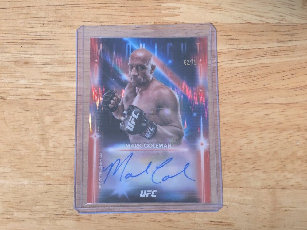 2025 Midnight Mark Coleman UFC Legend Glimmer Graph Autograph 