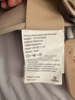 Waist belt with messager for pregnant women