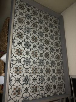 Beautiful tile wood tray