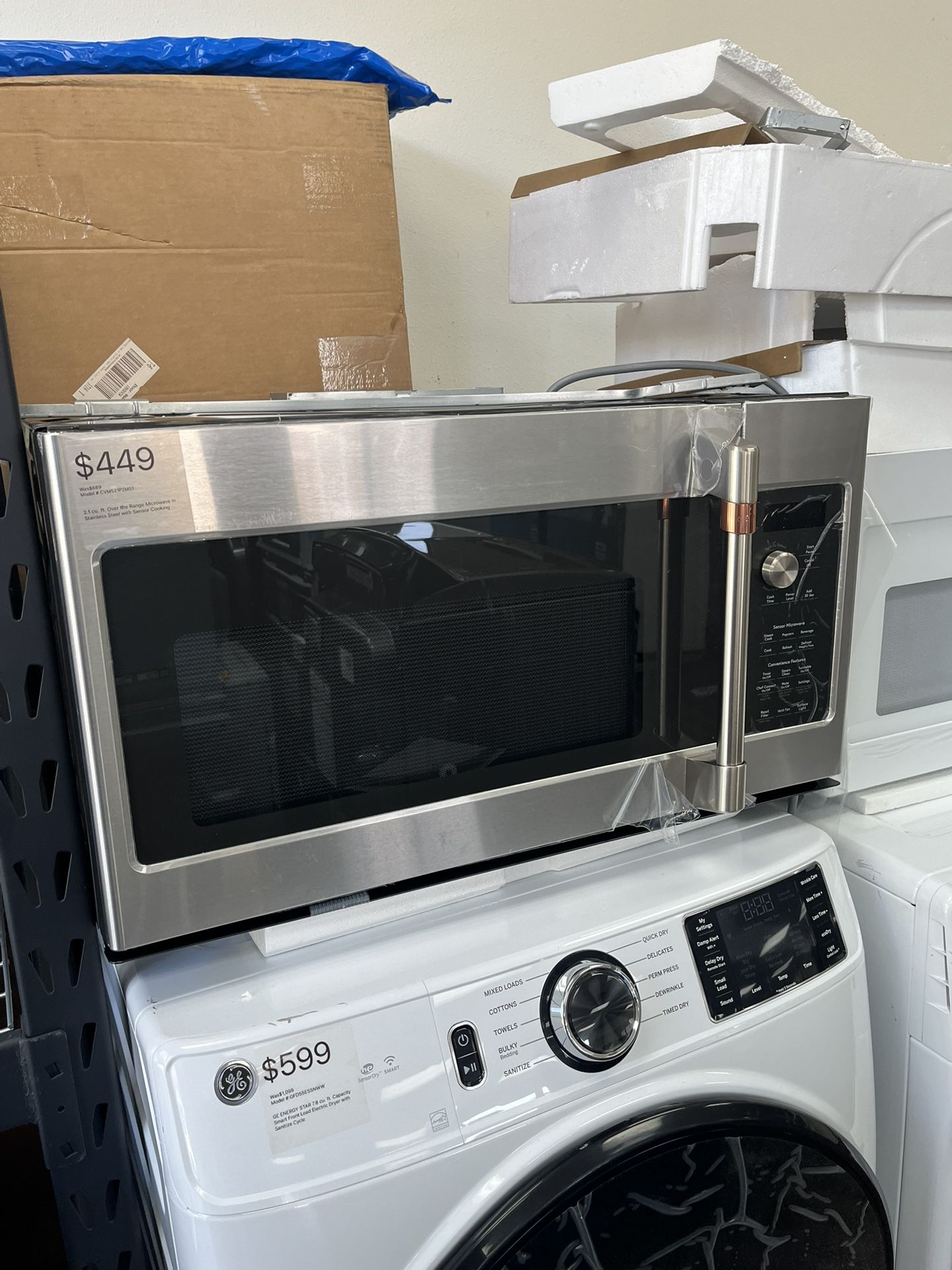 $449 Over The Range 2.1 Cu Ft Microwave, One Year Warranty