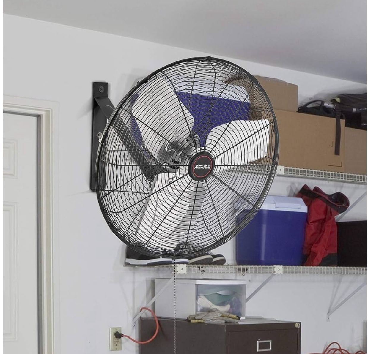 XtremepowerUS Pro-Series Wall Mount Workstation 20 inch High-Velocity Fan Adjustable 3-Speed Motor, 4900 CFM Tilt for Home, Office, and Grow Tents