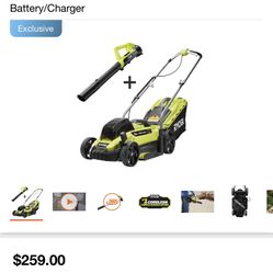 Blower And Lawn Mower 18v Ryobi