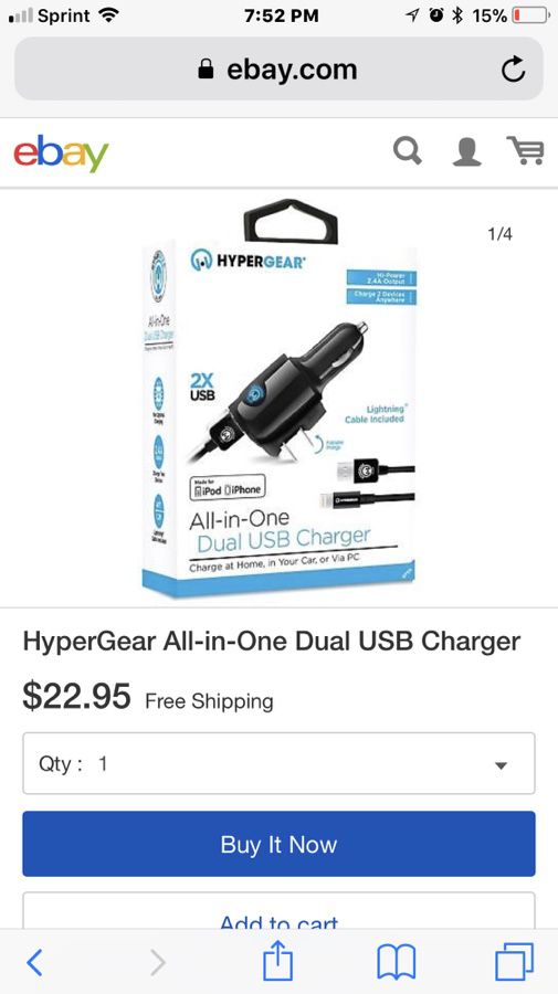 Hypergear Iphone charger