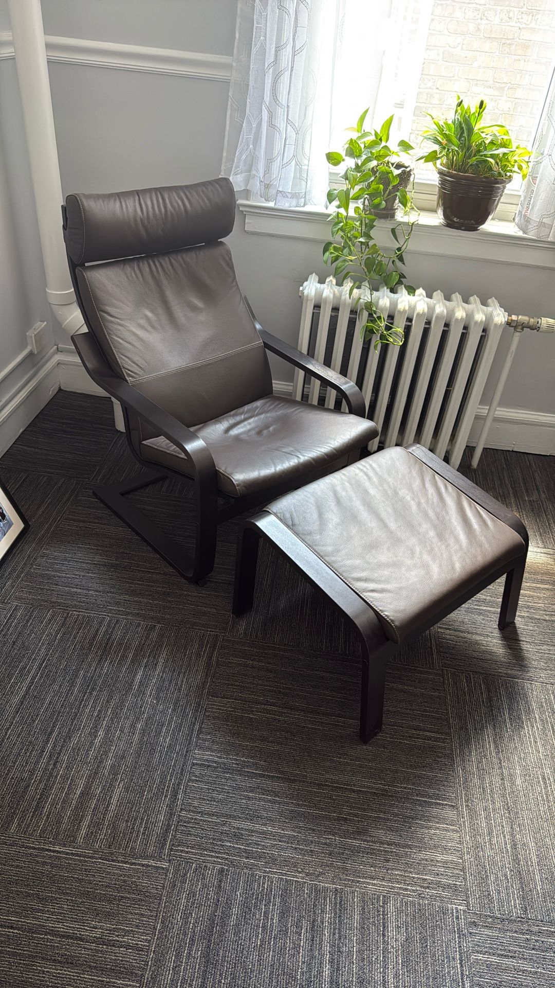 IKEA Poang Chair And Ottoman