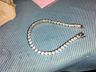 Sterling silver bracelet with CZ diamonds