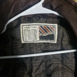 Size Xl Neutral Territory Leather Jacket 
