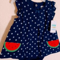 Brand New 3-6 Months Carter's Watermelon Design Dress 