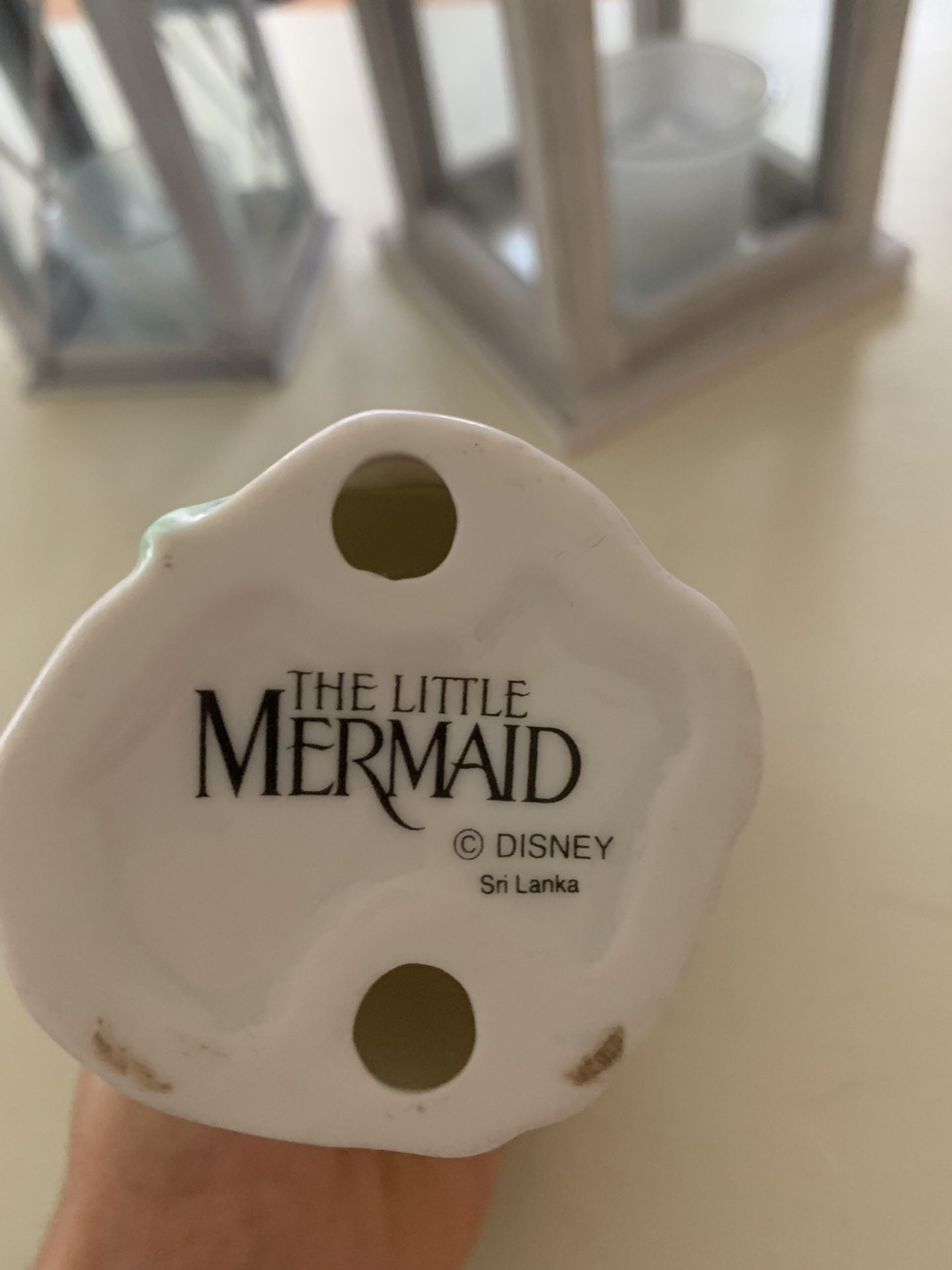 Disney The Little Mermaid ARIEL Porcelain 6" STATUE FIGURINE Sri Lanka