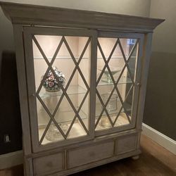 Glass Front Cabinet Hutch by American Drew