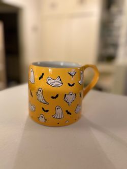 large ghost halloween mug