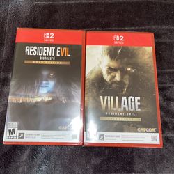 Resident Evil 7 Biohazard + Resident Evil 8 Village Nintendo Switch 2 *SEALED*