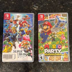 Nintendo Switch Games - Super Smash Bros Ultimate & Mario Party Superstars 