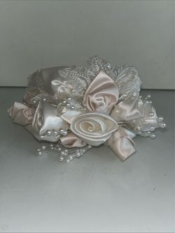 Bridal Headwear Rose Statin Lace