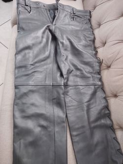 Genuine leather pants