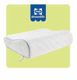 Sealy Dreamlife Medium Contour Memory Foam Pillow Brand New In Box