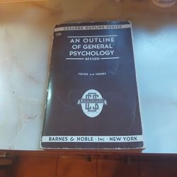 An Outline Of General Psychology