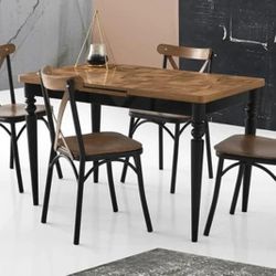 Ege Growing Kitchen Table Set (Black-Walnut Parquet) (6 Chair)
NEW - NEVER USED

Ege Growing Kitchen Table Set (Black-Walnut Parquet) (6 Chair)

