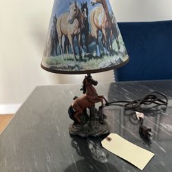 Hand Painted Horse Table Lamp