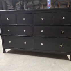 Modern Black Rustic Style 8 Drawer Dresser