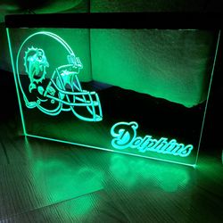 MIAMI DOLPHINS LED NEON LIGHT SIGN 8x12