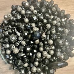 Home Accents black mixed bead pack for versatile craft and décor projects. Includes faceted, matte, and textured black beads for layered visual intere