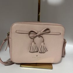 Kate Spade New York Hayes Arla Street Crossbody, Blush Pink Pebbled Leather