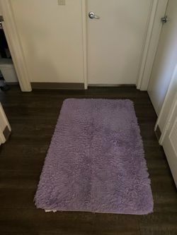 Purple shag rug
