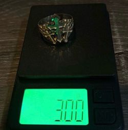 10kt gold cross ring